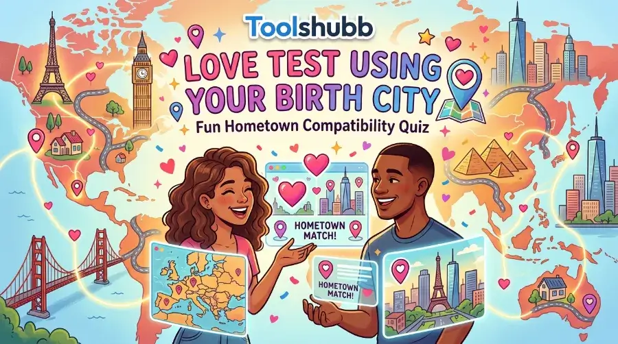 Love Test Using Your Birth City
