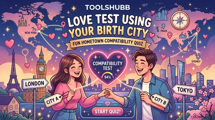 Love Test Using Your Birth City