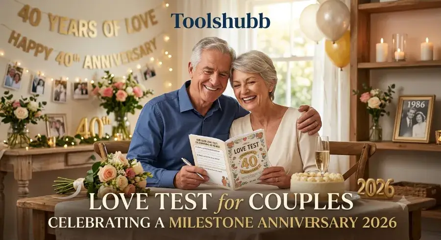 love test for couples celebrating a milestone anniversary