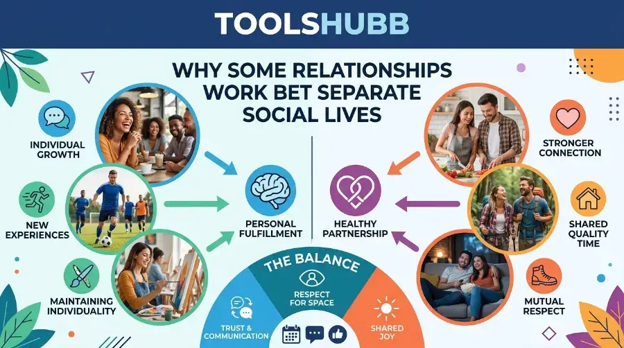 some relationships work better with separate social lives